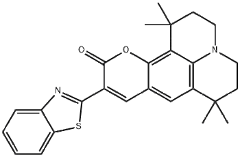 10-(2-Benzothiazolyl)-2,3,6,7-tetrahydro-1,1,7,7-tetramethyl-1H,5H,11H-(1)benzopyropyrano(6,7-8-I,j)quinolizin-11-one