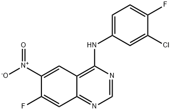 4-Quinazolinamine, N-(3-chloro-4-fluorophenyl)-7-fluoro-6-nitro-